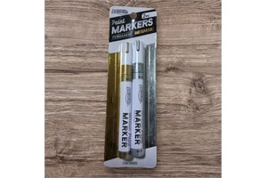 ArtSkills 2-Pc Metallic Gold & Silver Permanent Paint Markers