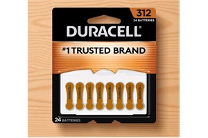 Duracell Hearing Aid Batteries Brown Size 312, 24 Count