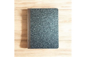 U-Style Glittered Composition Book, Blue, 100 Sheets