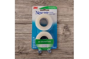Nexcare Flexible Clear First Aid Tape 1" x 360" Rolls, 2-Pack