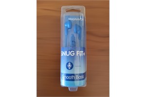 Magnavox MHP4820M-BL Gummy Earbuds with Microphone, Blue