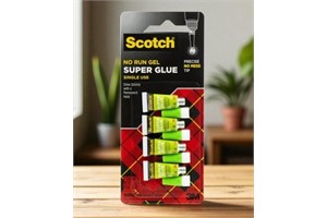 Scotch 4pk Single Use Super Glue, .07 oz Each