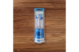 Phillips Bass Sound Earbuds SHE2005 w/Mic, Blue