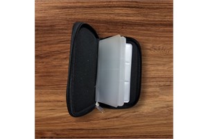 Memory Card Case, Suitable for SDHC, Micro SD, Mini SD, CF Cards, Card Holder, Black