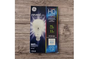 GE 10.5W Soft White & Reveal HD + 75w White / A21 LED