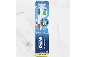 Oral-B Bacteria Blast Manual Toothbrushes, Soft, 2-Pack