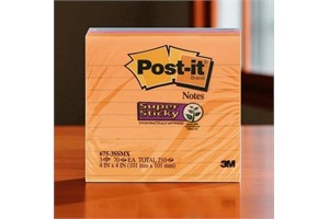 Post-it Super Sticky Notes, Lined, 4x4 in, 3 Pads (70 each)