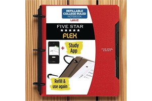 Five Star FLEX Notebinder, 5-Subject, Medium/College Rule, 8.5" x 11"