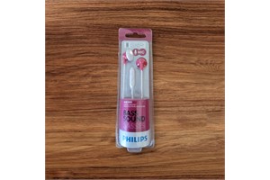 Phillips Bass Sound Earbuds SHE2005 w/Mic, Pink