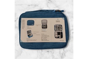 Configurable Electronics Travel Bag, Blue