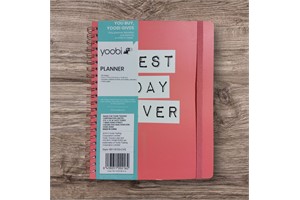 Yoobi "Best Day Ever" Undated Day Planner, Pink