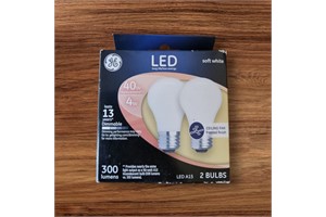 GE Soft White LED 40W Frosted Ceiling Fan A15: Dimmable A15 Bulbs, 2-Pack