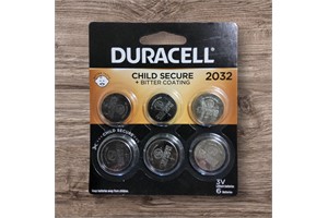Duracell Lithium Coin Batteries, 2032, 6/Pack