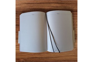 200-Sheet (400 Page) Custom-Made Hardbound Journal, 8.5" x 5.75", Red Cover