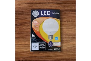 GE LED G25 Decorative Bulb, Frosted, Candelabra Base, 5-Watt, Soft White