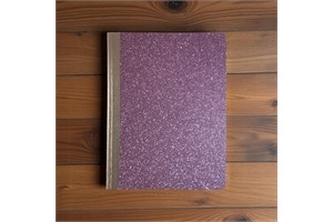 U-Style Glittered Composition Book, Purple, 100 Sheets
