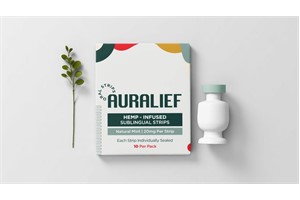 Auralief Hemp-Based Pain Relief Strips, Sublingual, THC-Free