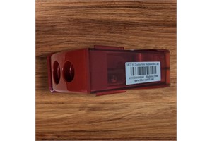 Faber Castell Double Hole Sleeved Pencil Sharpener, Red