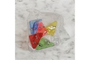 Triangular Paper Clips, Assorted Colors, 5-Piece Set