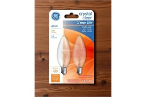 GE  Blunt Bulb, Incandescent Bulb, Warm white, Clear